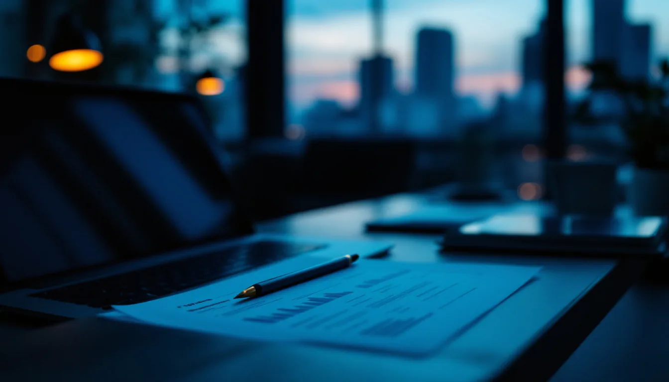 A business owner reviewing turnaround options at a desk