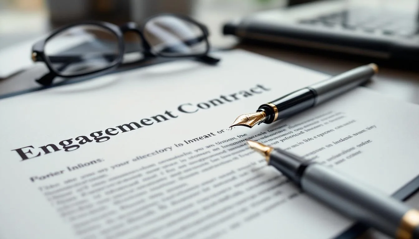 A business owner reviewing a broker engagement agreement