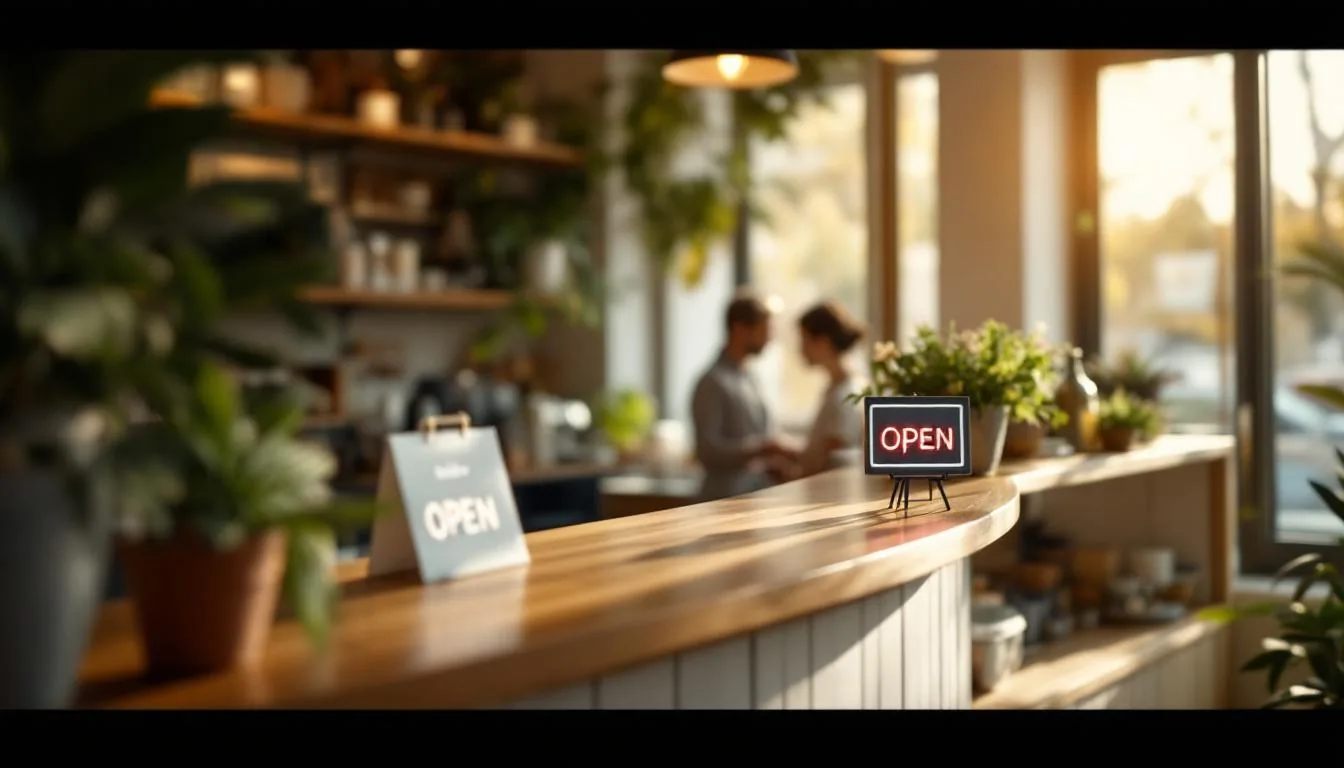 A business owner preparing to tell customers about a sale