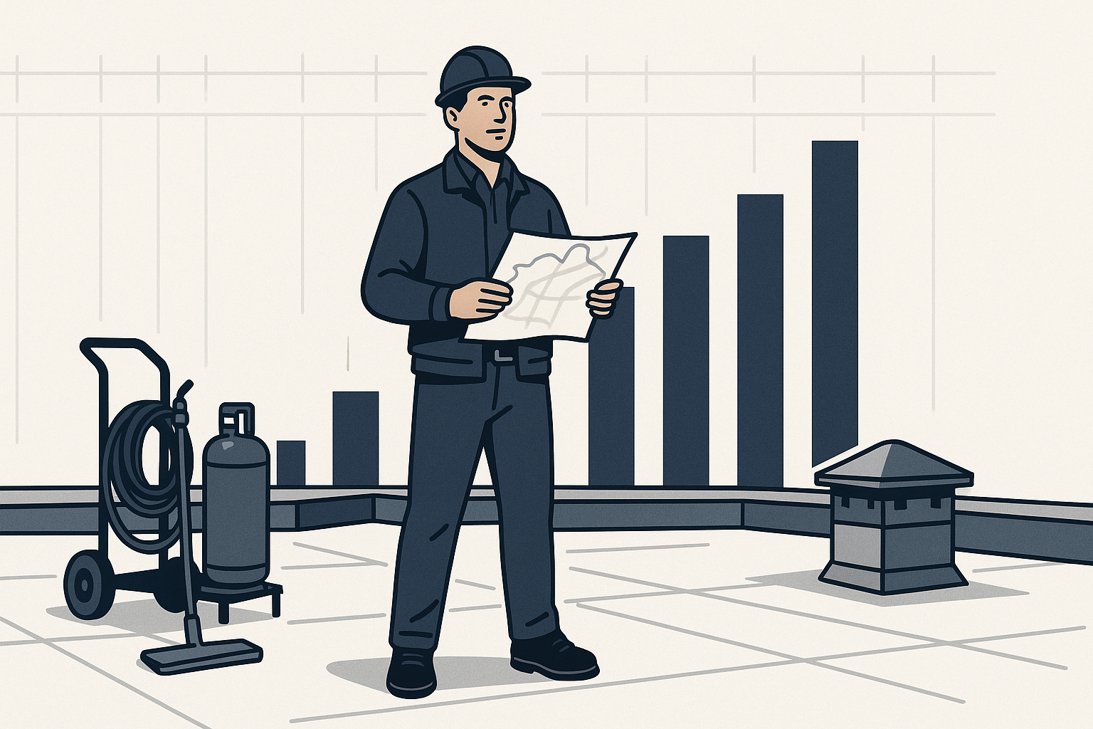 How to prepare your roofing business for a sale or exit: 36-month playbook covering valuation multiples by service mix, PE buyer diligence, and value maximization levers