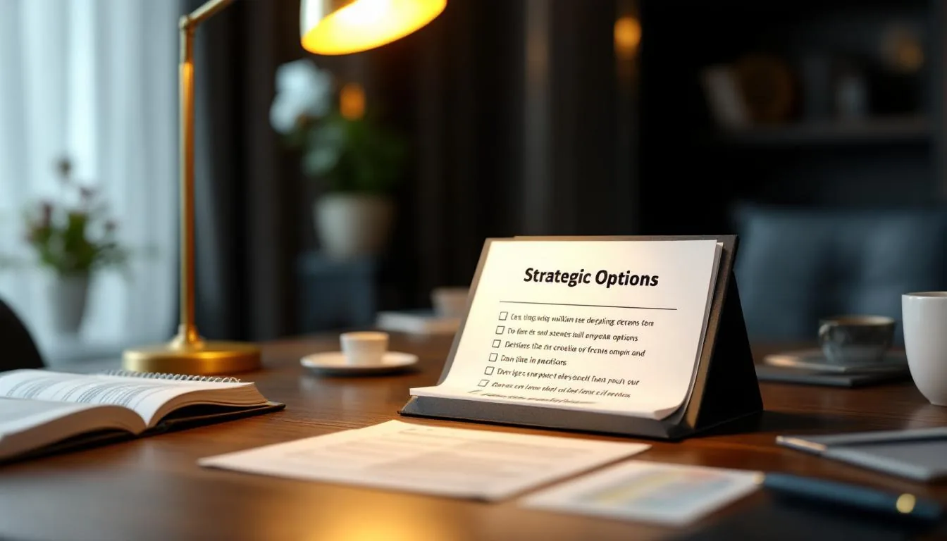 A company's leadership conducting a strategic review of its options including a possible sale