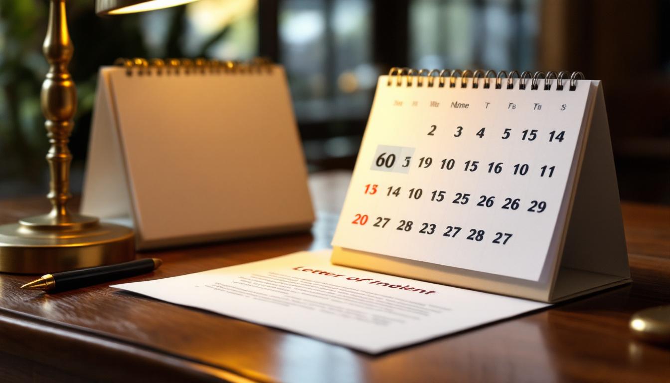 A calendar marking an exclusivity period during which a seller deals with only one buyer