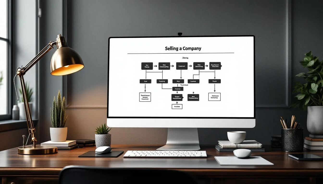 A diagram of the sell-side M&A process from preparation through closing