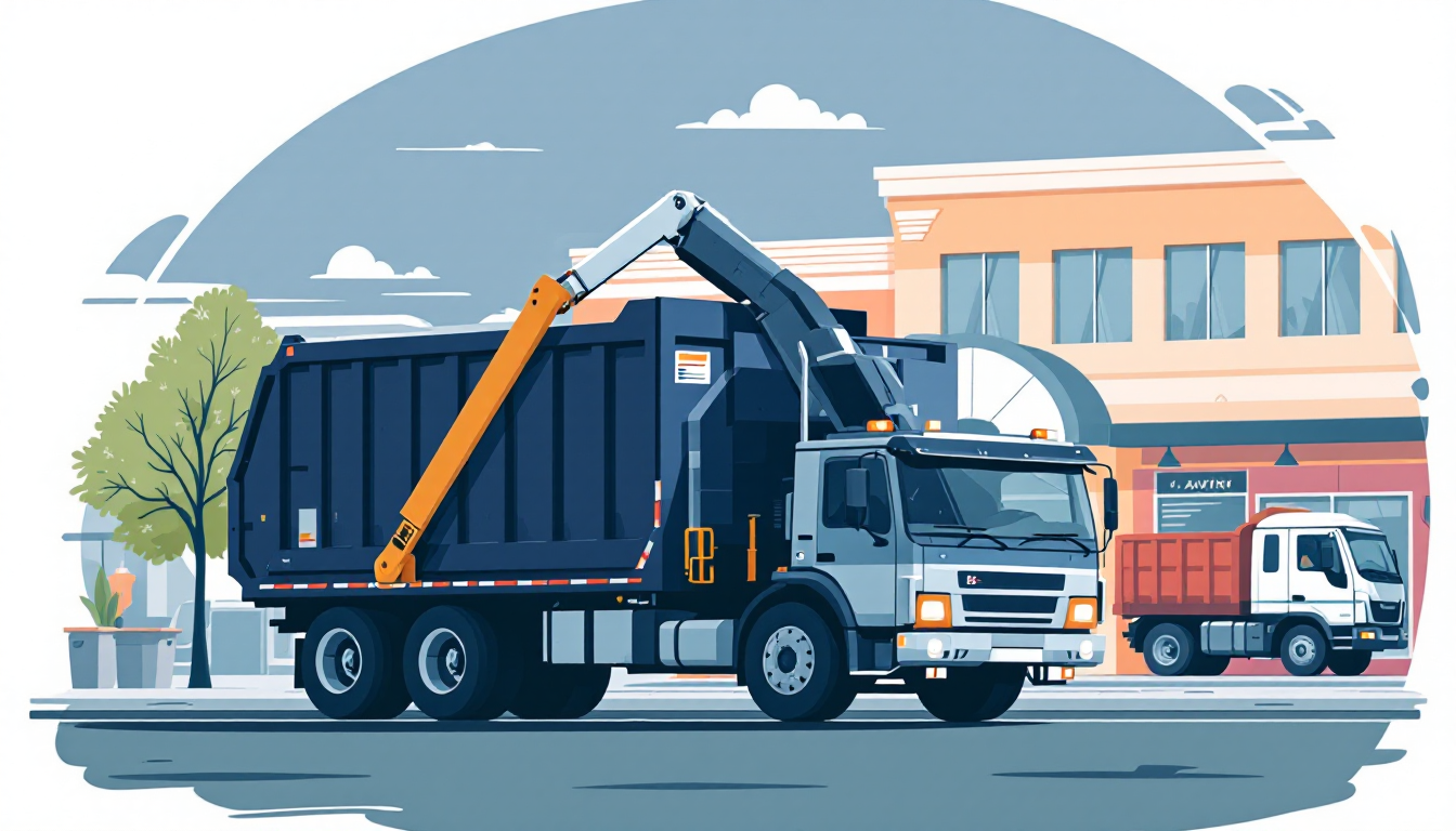 Commercial waste hauling in Arkansas: front-load, roll-off, transfer station, route density, M&A activity