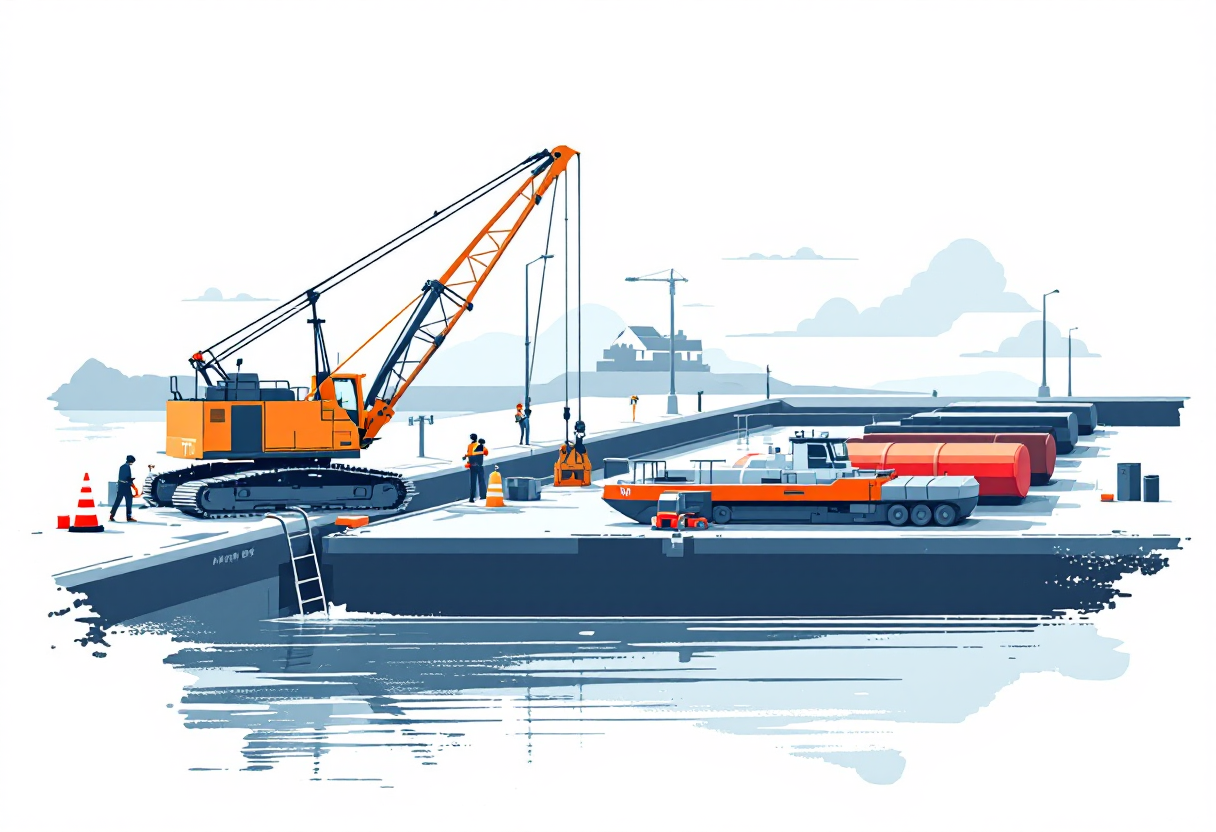 Marine construction in Arkansas: pier, bulkhead, piling, wharf work