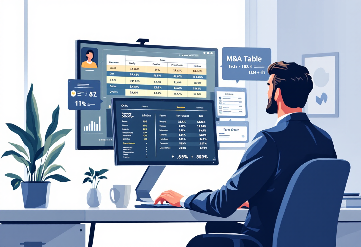 Cap table example with founder template