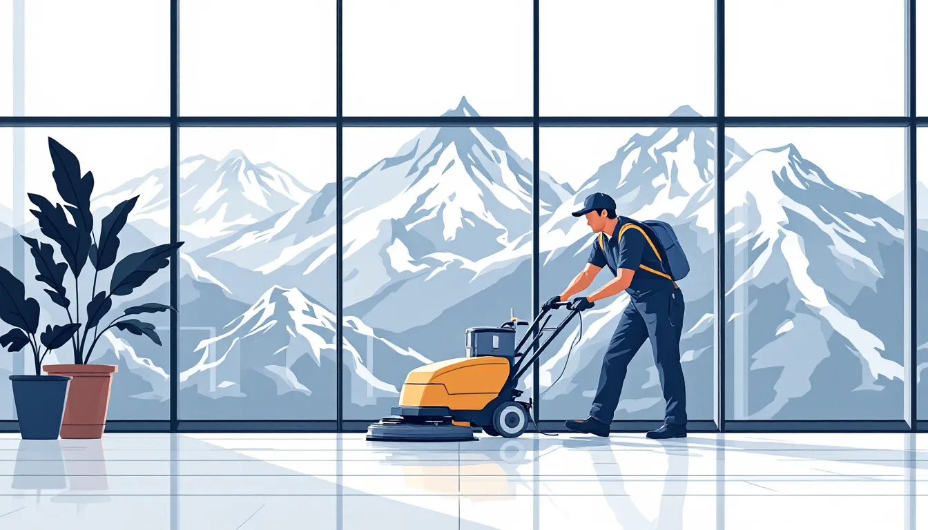 Commercial janitorial / building services in Colorado: route density, recurring contracts, healthcare EVS, M&A activity