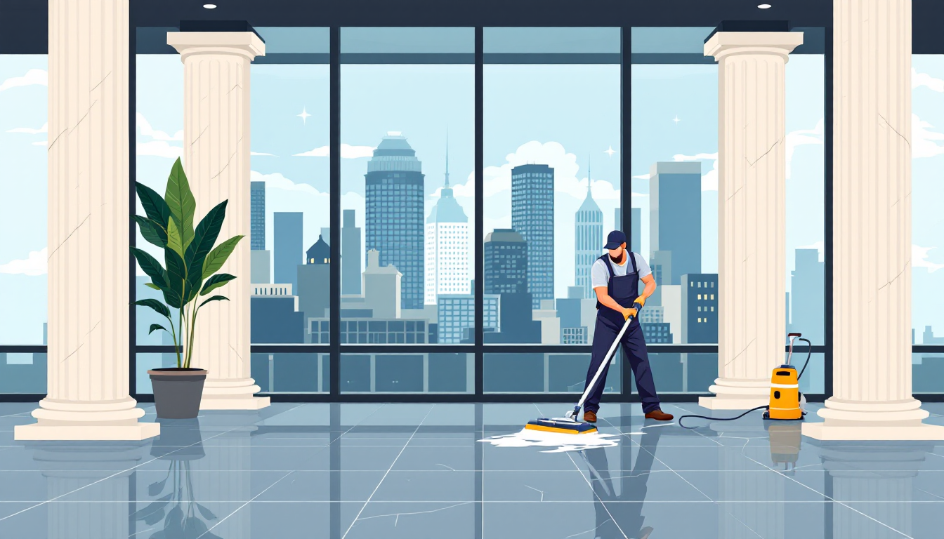 Commercial janitorial / building services in Connecticut: route density, recurring contracts, healthcare EVS, M&A activity