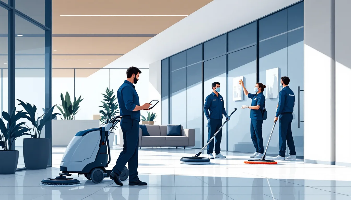 Commercial janitorial / building services in Delaware: route density, recurring contracts, healthcare EVS, M&A activity