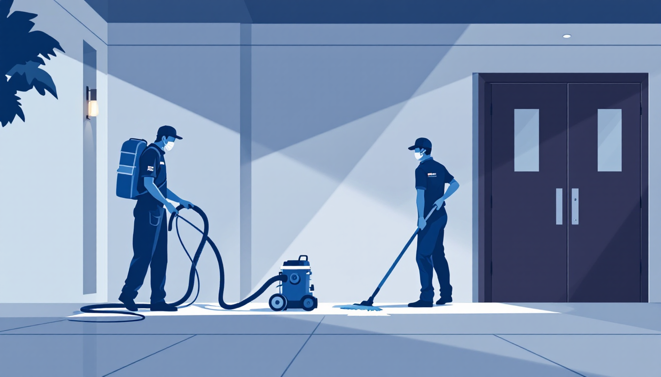 Commercial janitorial / building services in Washington, D.C.: route density, recurring contracts, healthcare EVS, M&A activity