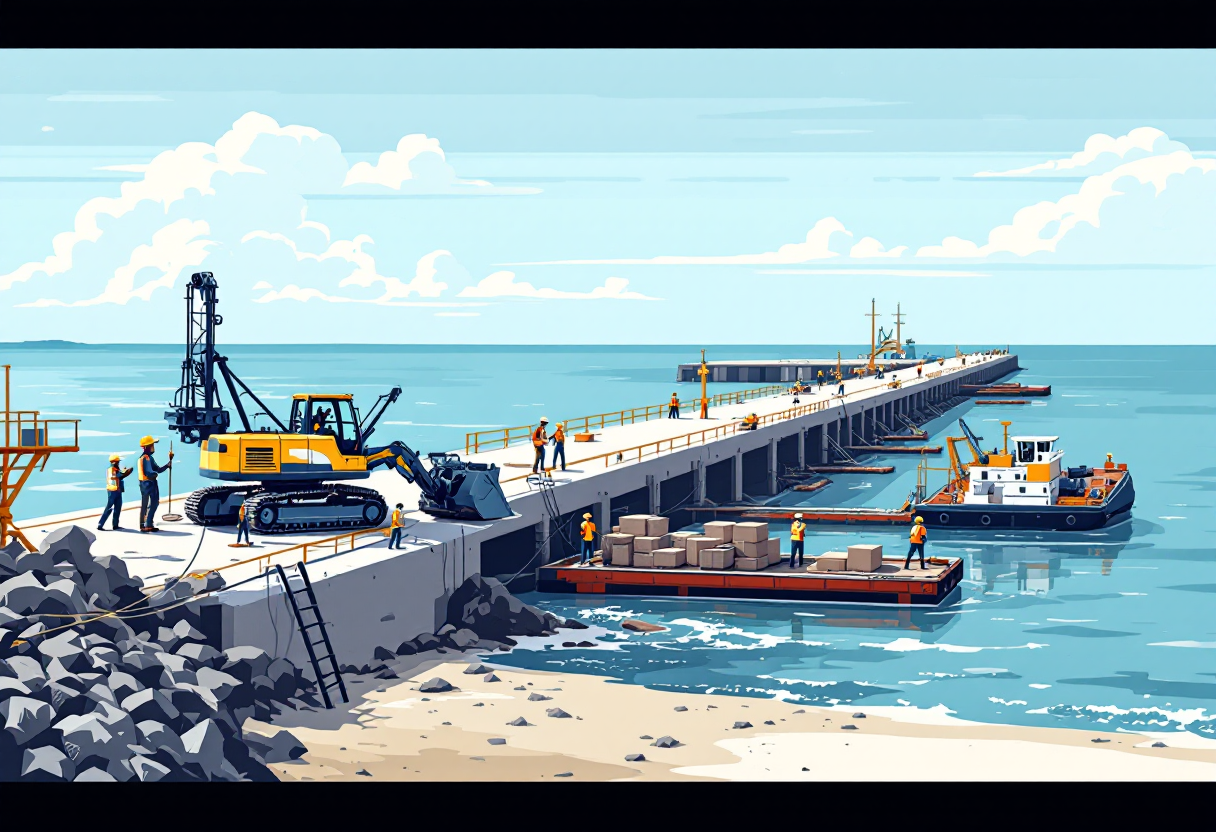 Marine construction in Florida: pier, bulkhead, piling, wharf work
