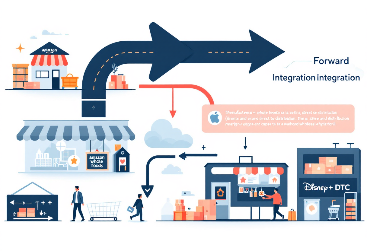 Forward integration strategy with named real-world examples
