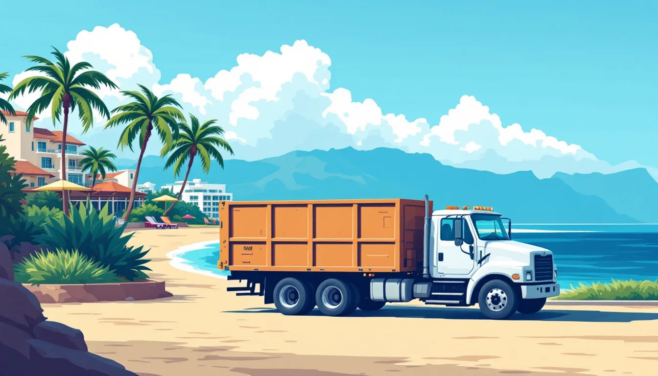 Commercial waste hauling in Hawaii: front-load, roll-off, transfer station, route density, M&A activity