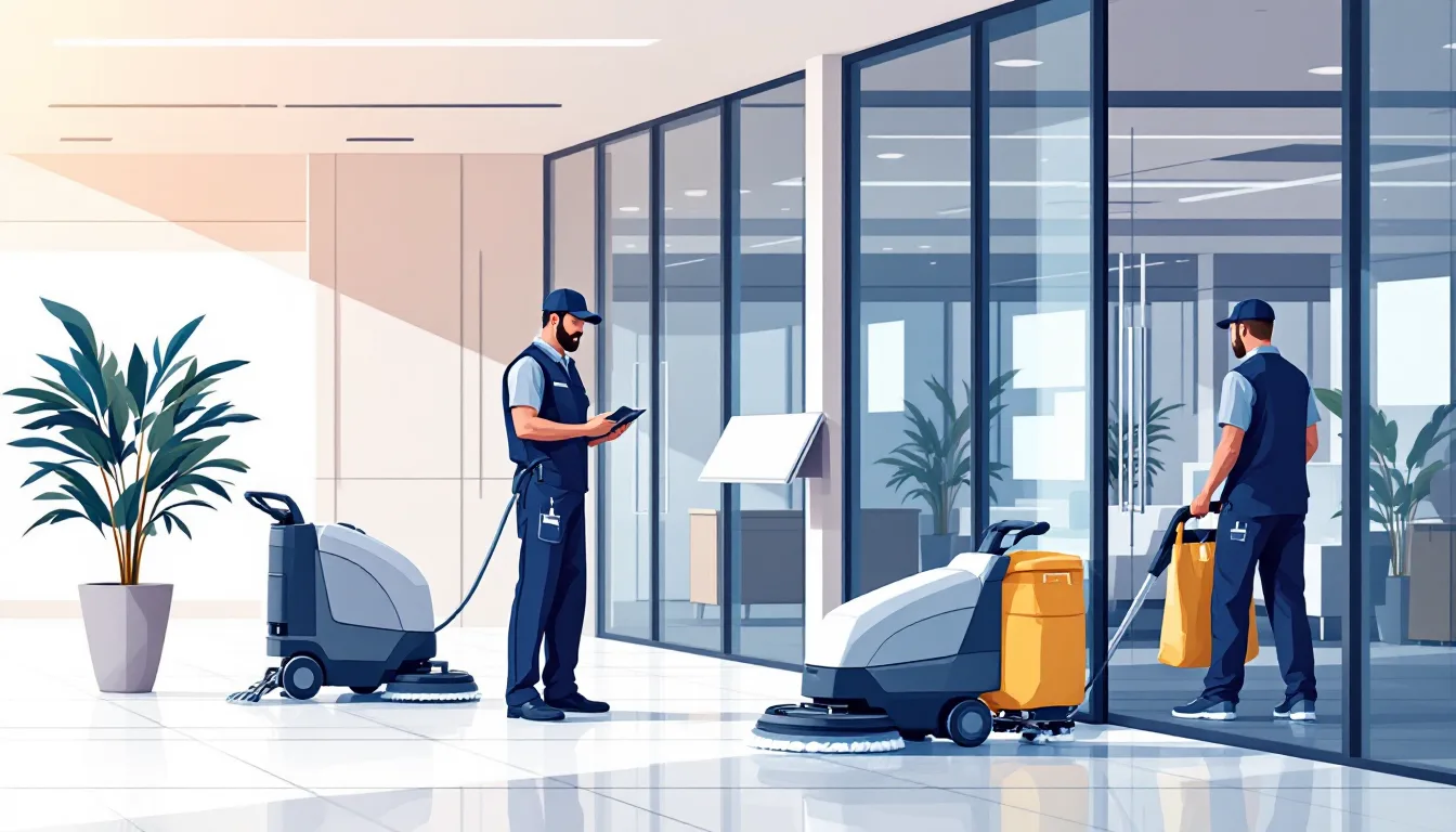 Commercial janitorial / building services in Idaho: route density, recurring contracts, healthcare EVS, M&A activity