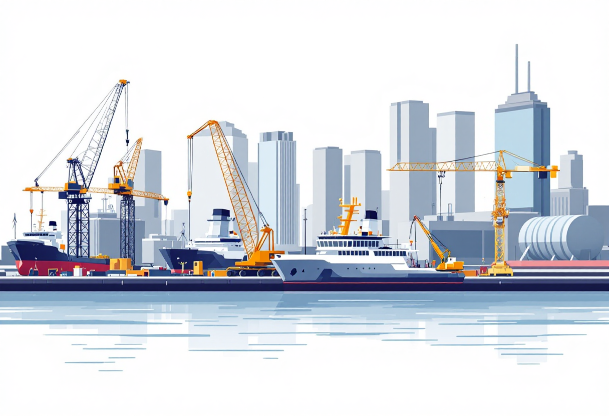 Marine construction in Illinois: pier, bulkhead, piling, wharf work