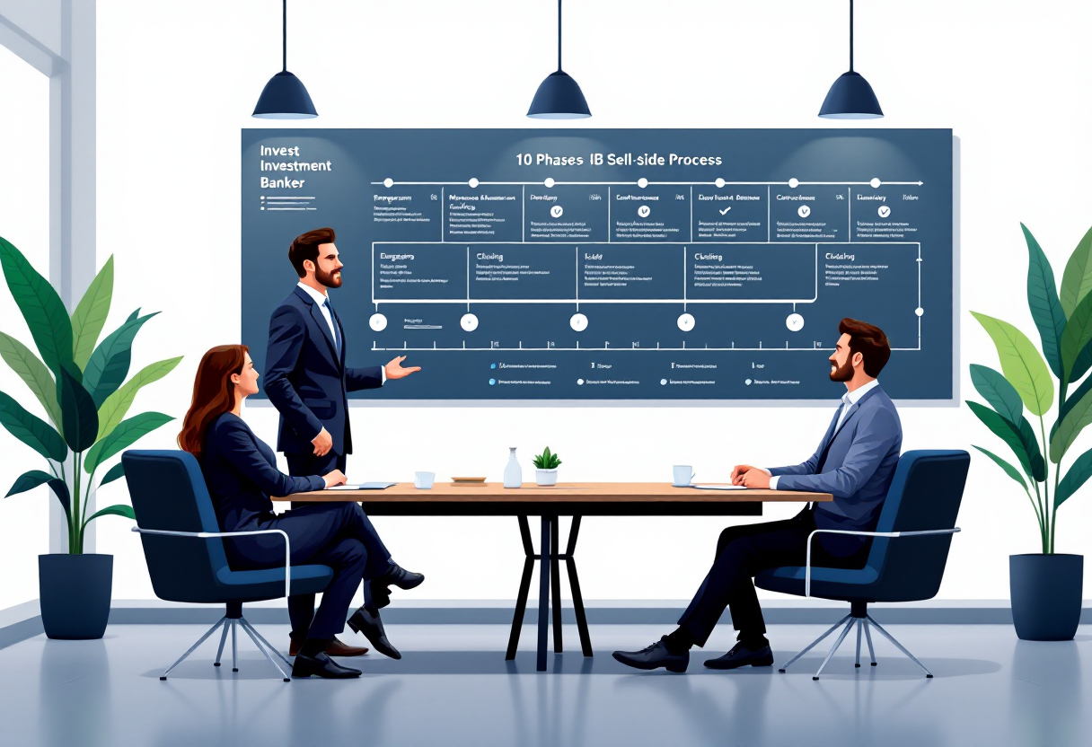 Investment banking process for selling a company