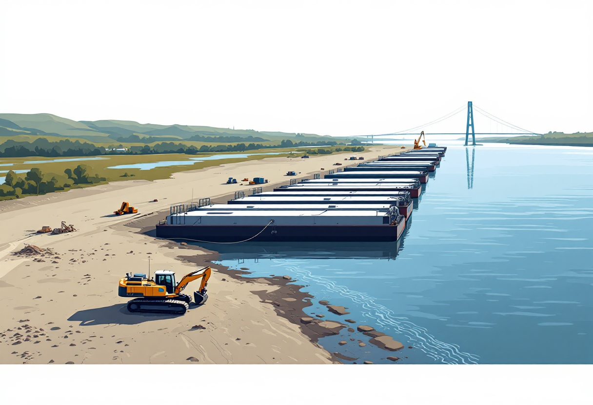 Marine construction in Kansas: pier, bulkhead, piling, wharf work