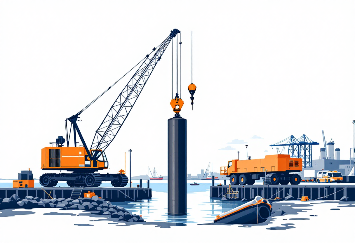 Pile driving in Maine: H-pile, pipe pile, sheet pile, drilled shaft, bridge and marine