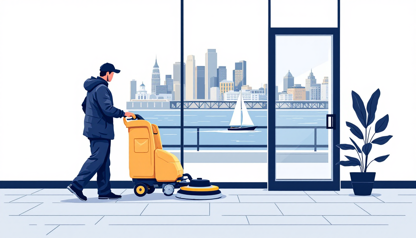 Commercial janitorial / building services in Maine: route density, recurring contracts, healthcare EVS, M&A activity