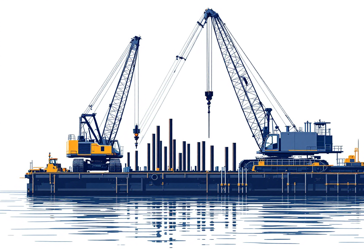 Pile driving in Maryland: H-pile, pipe pile, sheet pile, drilled shaft, bridge and marine
