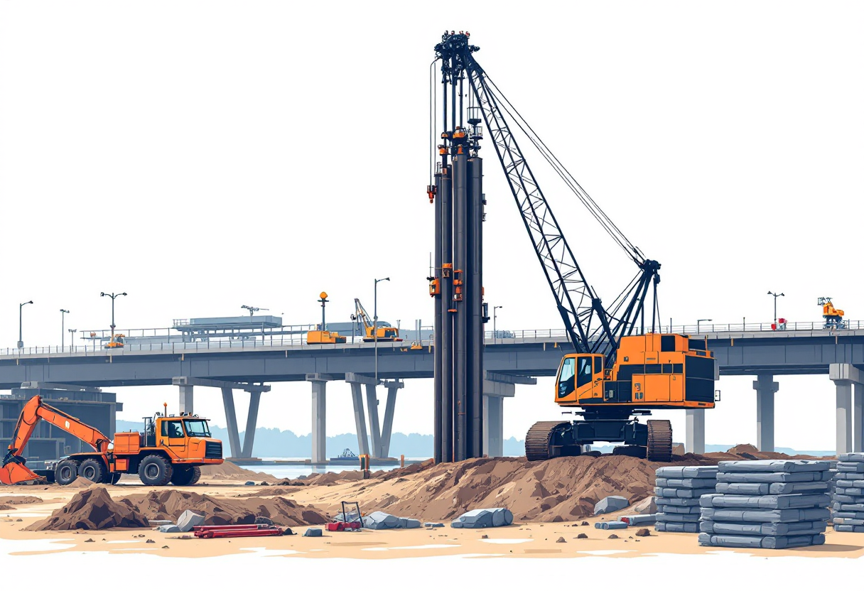 Pile driving in Michigan: H-pile, pipe pile, sheet pile, drilled shaft, bridge and marine