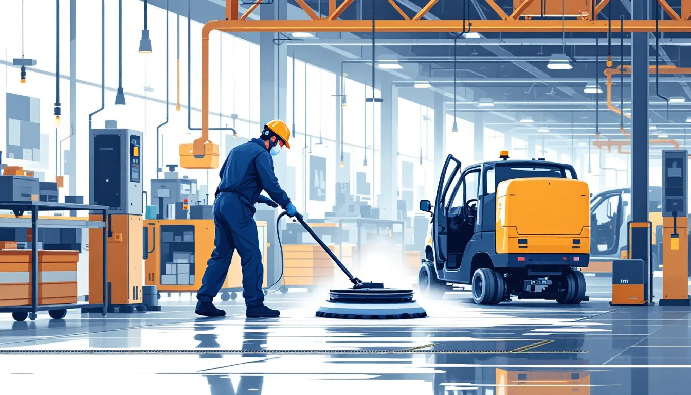 Commercial janitorial / building services in Michigan: route density, recurring contracts, healthcare EVS, M&A activity