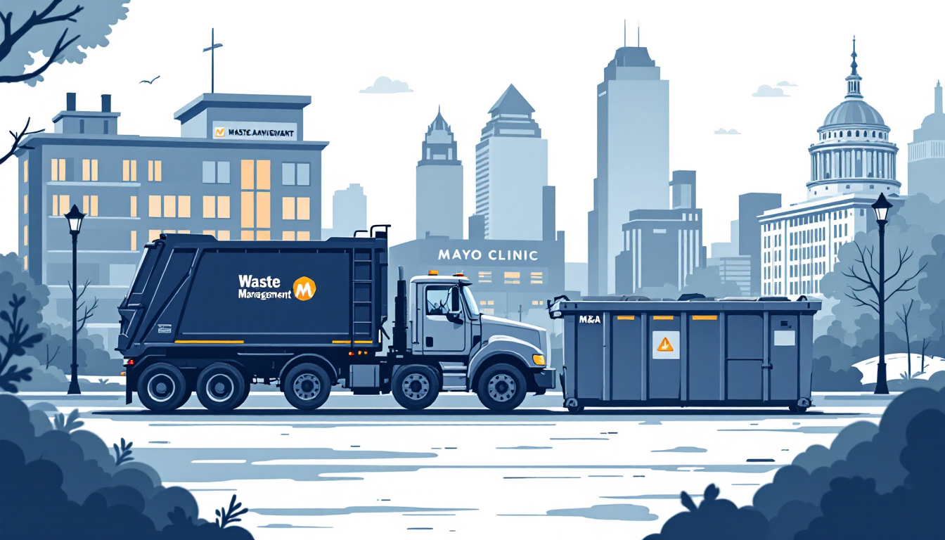 Commercial waste hauling in Minnesota: front-load, roll-off, transfer station, route density, M&A activity