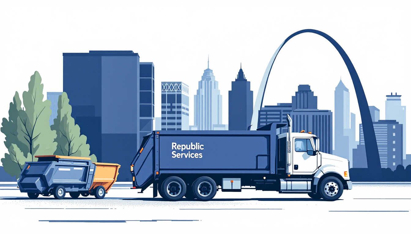 Commercial waste hauling in Missouri: front-load, roll-off, transfer station, route density, M&A activity