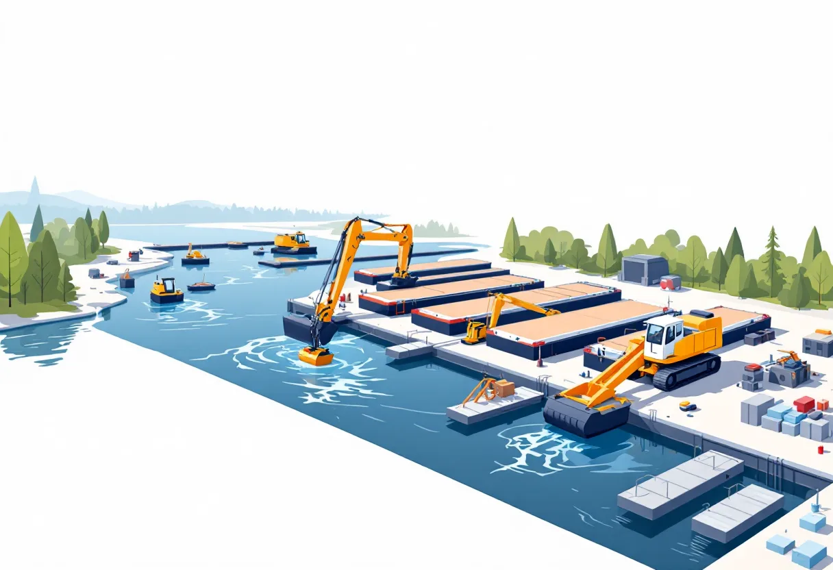 Marine construction in Montana: pier, bulkhead, piling, wharf work