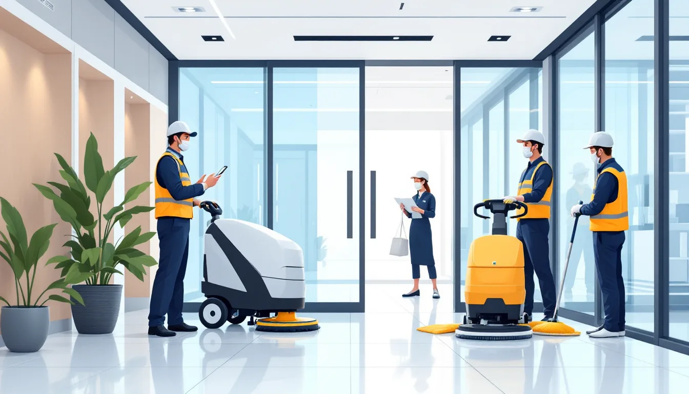 Commercial janitorial / building services in Nebraska: route density, recurring contracts, healthcare EVS, M&A activity