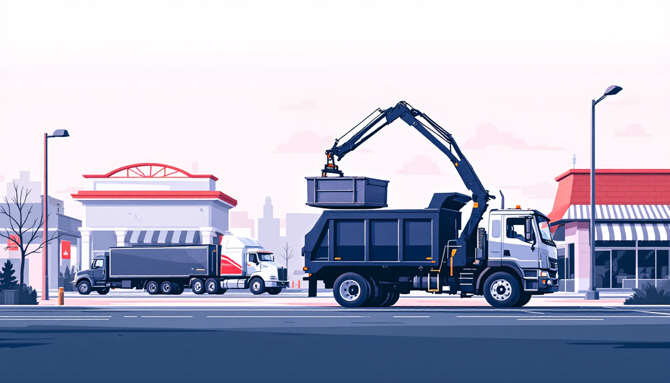 Commercial waste hauling in Nebraska: front-load, roll-off, transfer station, route density, M&A activity