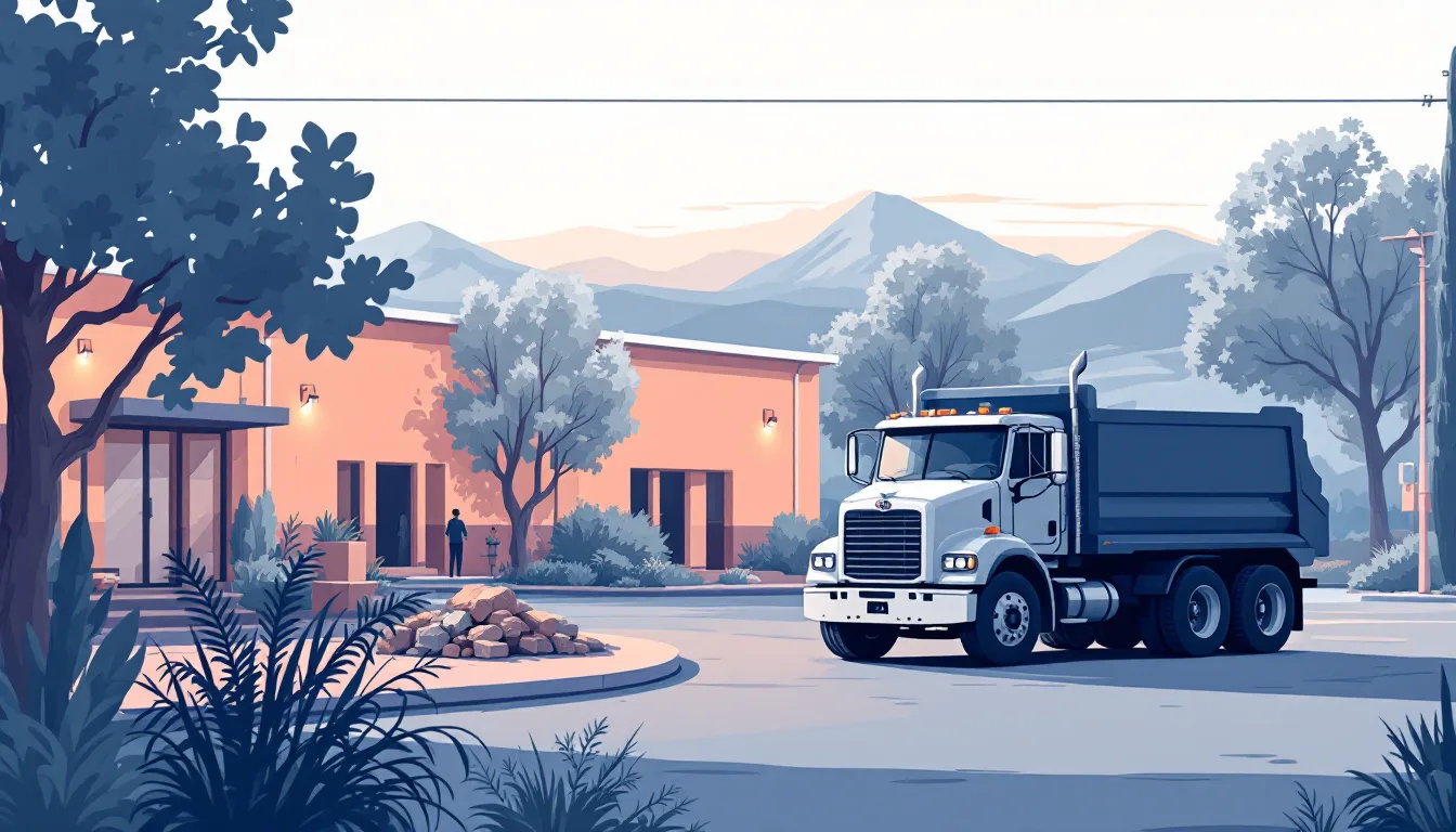 Commercial waste hauling in New Mexico: front-load, roll-off, transfer station, route density, M&A activity