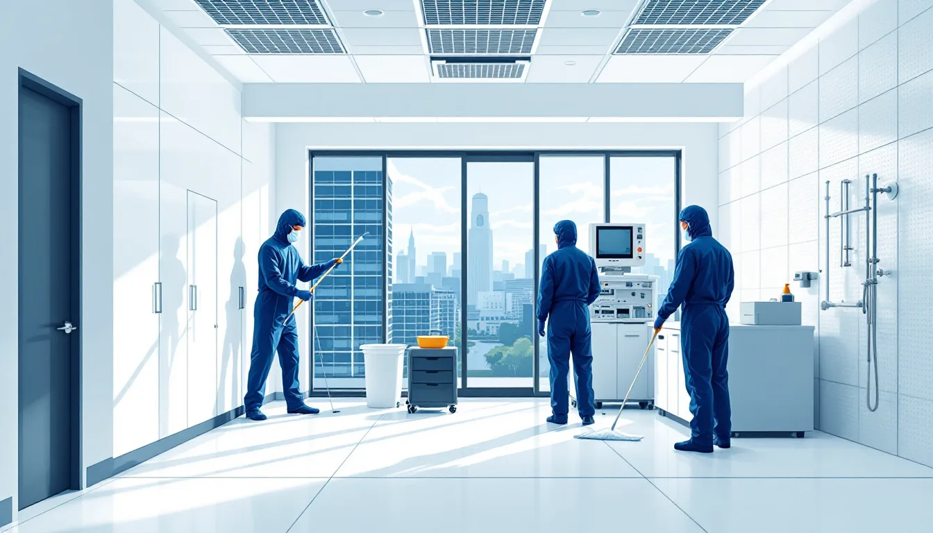 Commercial janitorial / building services in North Carolina: route density, recurring contracts, healthcare EVS, M&A activity