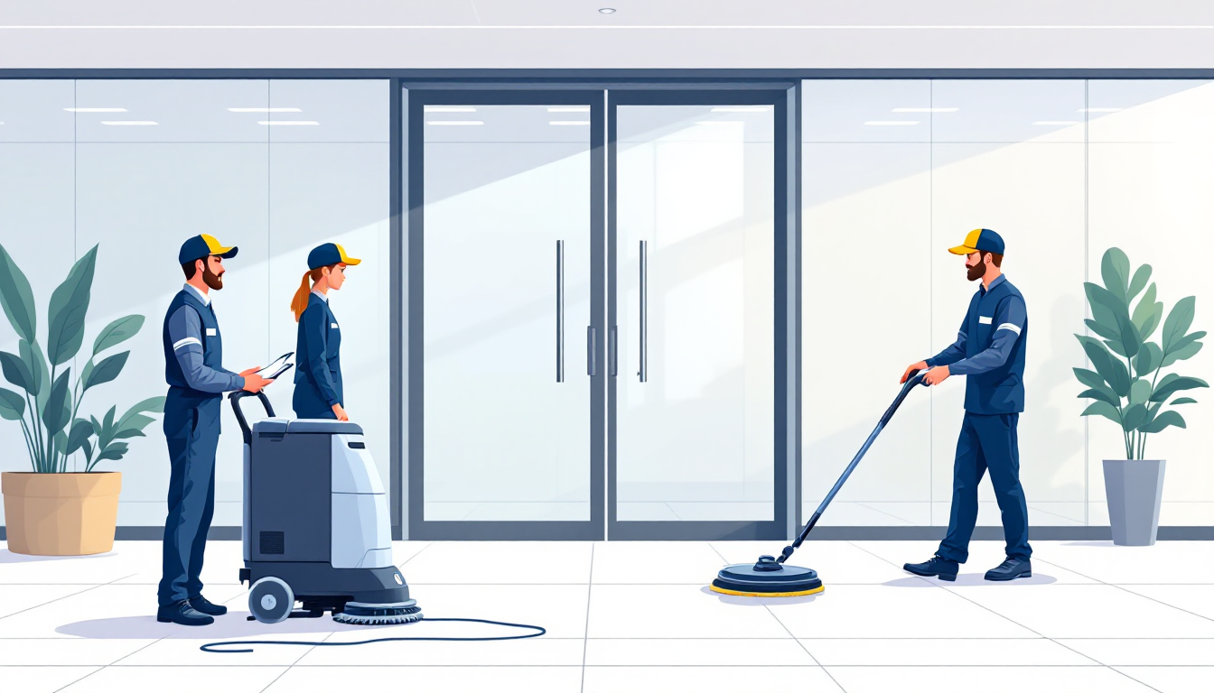 Commercial janitorial / building services in North Dakota: route density, recurring contracts, healthcare EVS, M&A activity