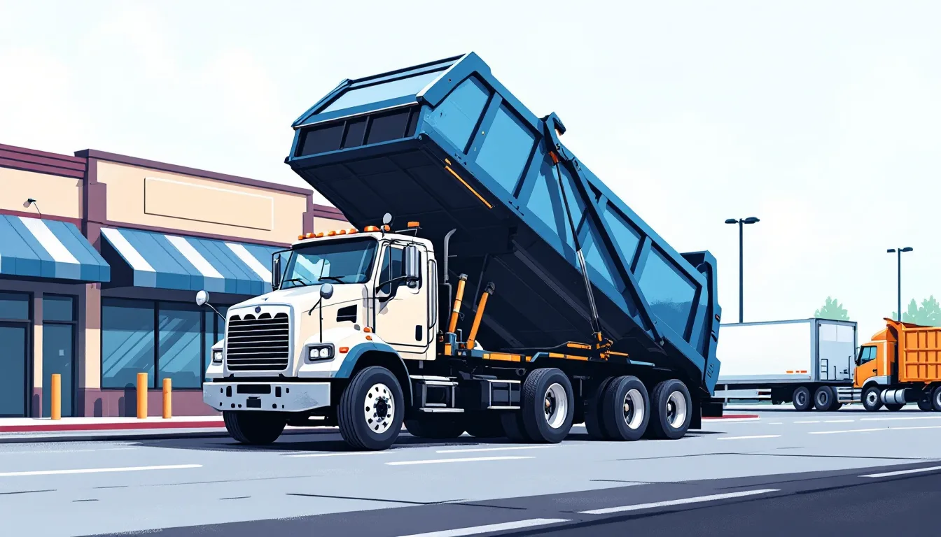 Commercial waste hauling in North Dakota: front-load, roll-off, transfer station, route density, M&A activity