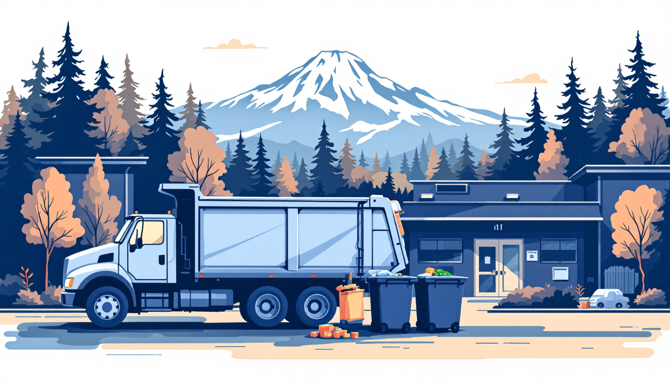 Commercial waste hauling in Oregon: front-load, roll-off, transfer station, route density, M&A activity