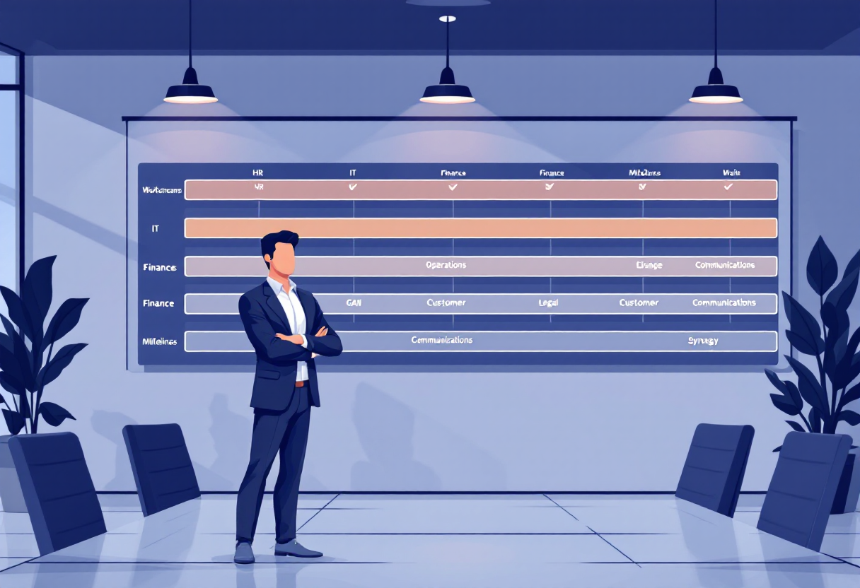 Project plan template for M&A integration