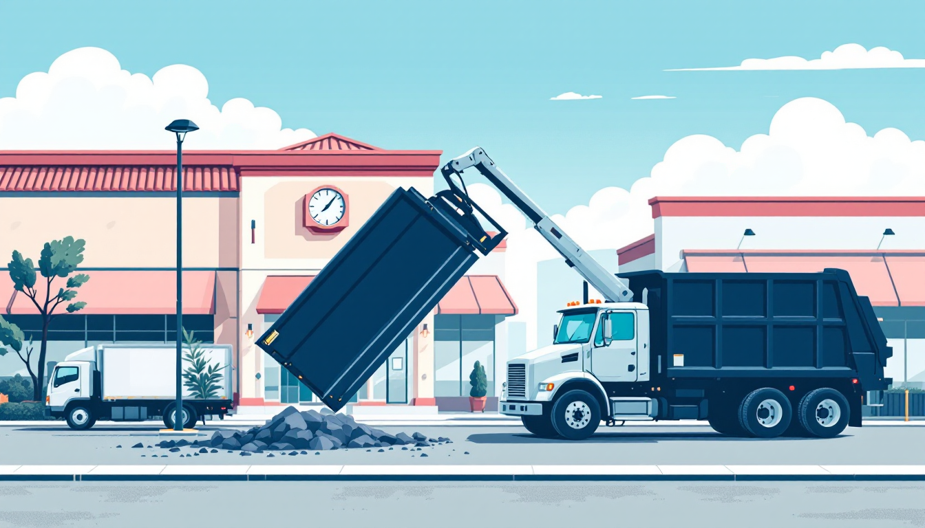 Commercial waste hauling in South Dakota: front-load, roll-off, transfer station, route density, M&A activity