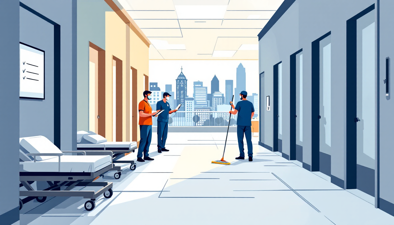Commercial janitorial / building services in Tennessee: route density, recurring contracts, healthcare EVS, M&A activity