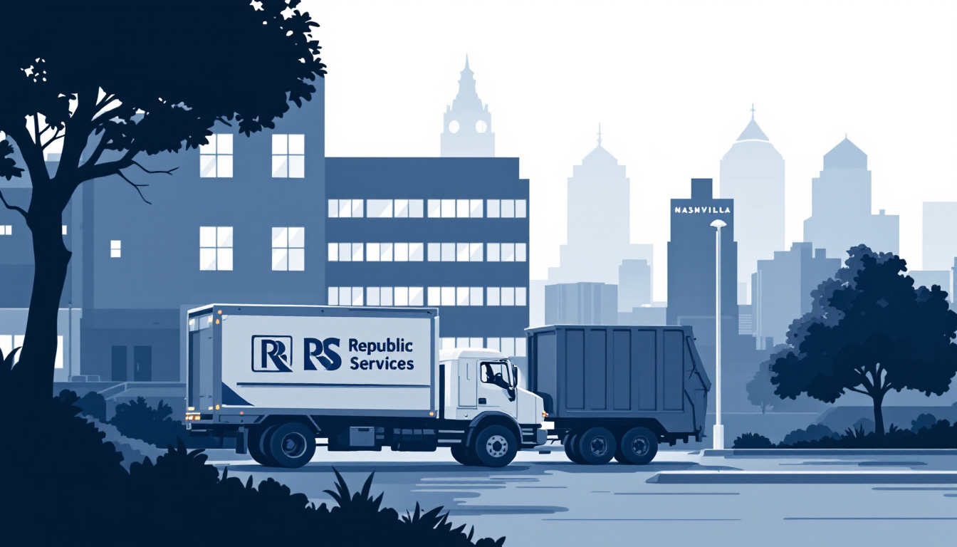 Commercial waste hauling in Tennessee: front-load, roll-off, transfer station, route density, M&A activity