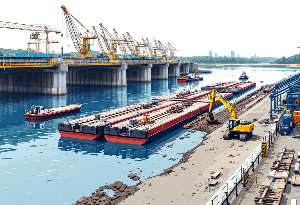 Marine construction in Tennessee: pier, bulkhead, piling, wharf work