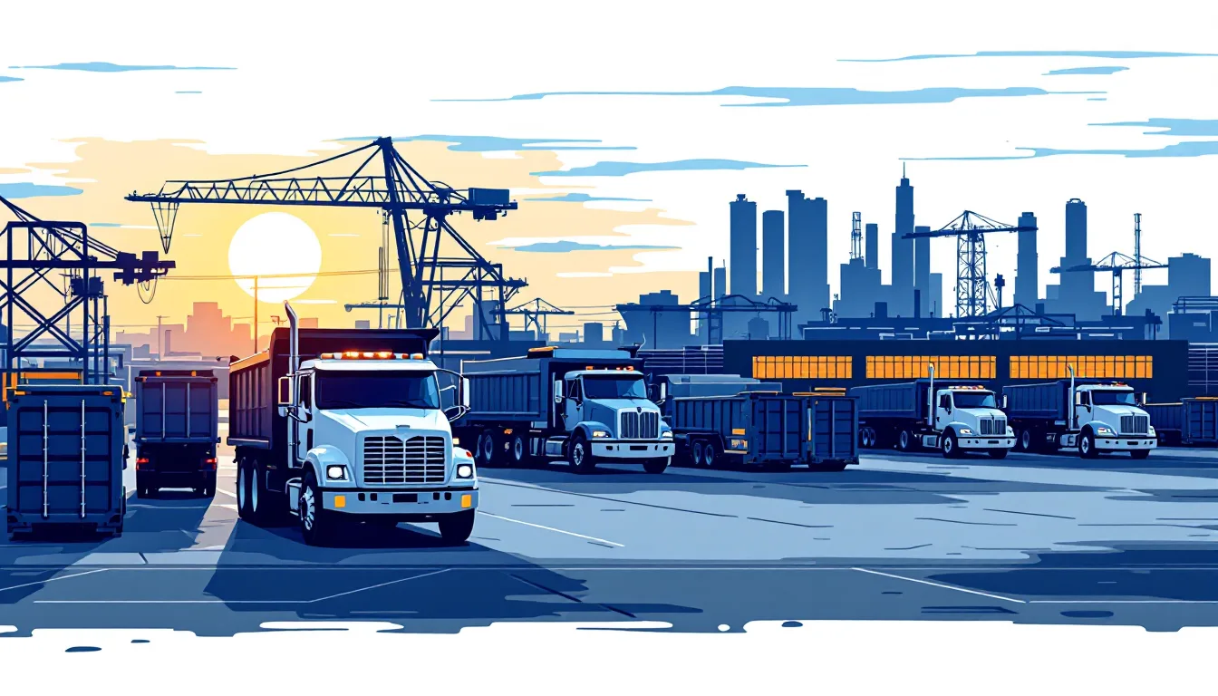 Commercial waste hauling in Texas: front-load, roll-off, transfer station, route density, M&A activity