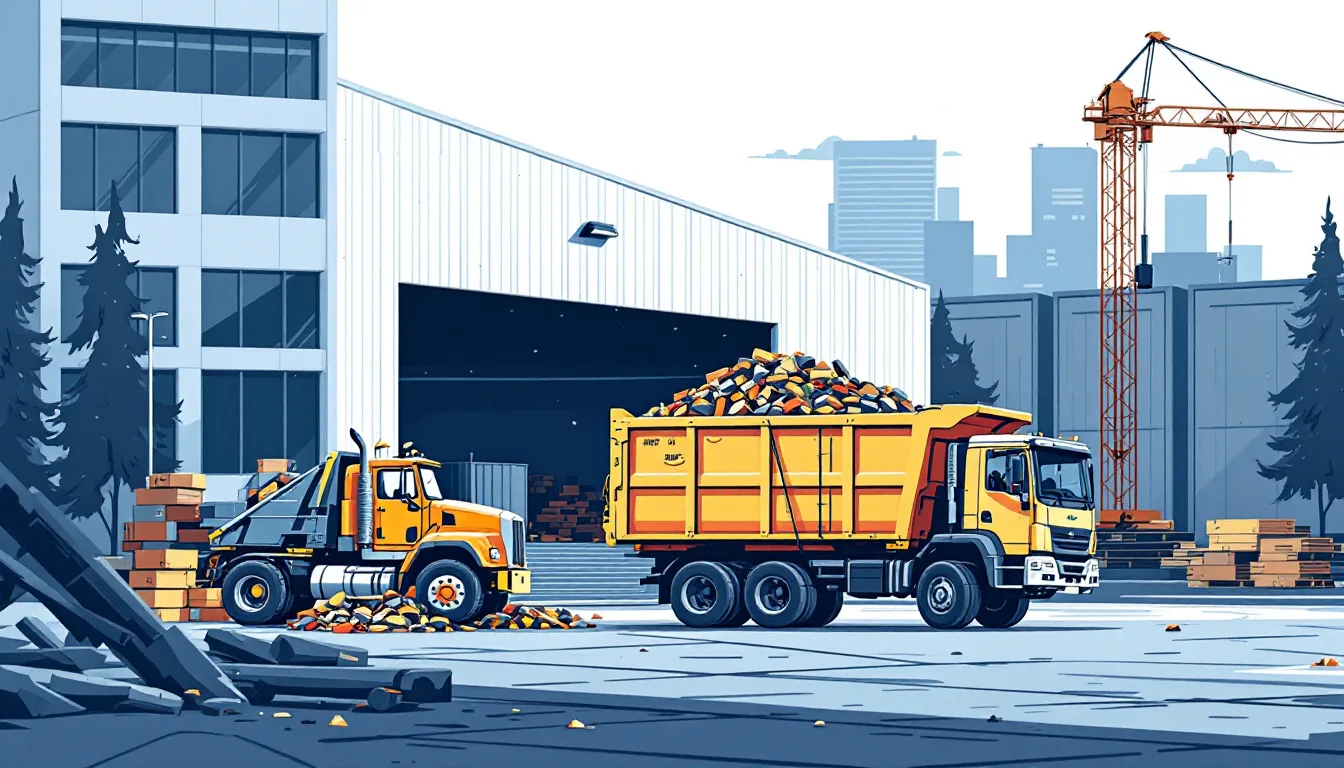 Commercial waste hauling in Virginia: front-load, roll-off, transfer station, route density, M&A activity