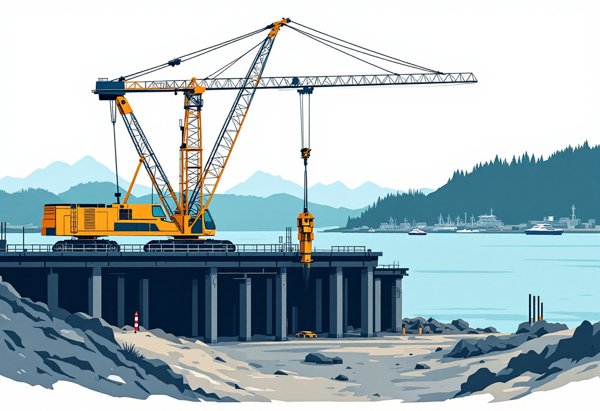 Pile driving in Washington: H-pile, pipe pile, sheet pile, drilled shaft, bridge and marine