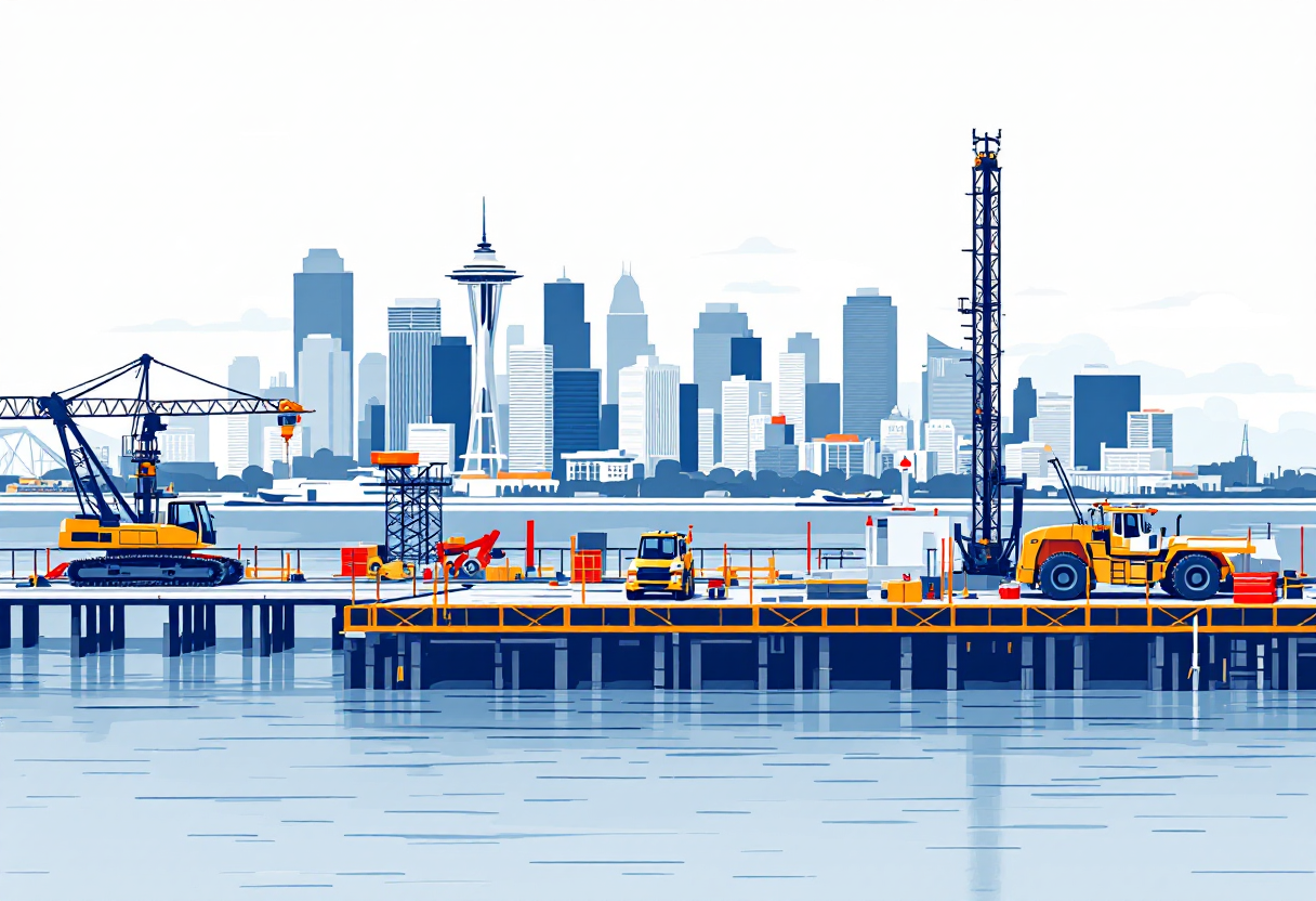 Marine construction in Washington: pier, bulkhead, piling, wharf work