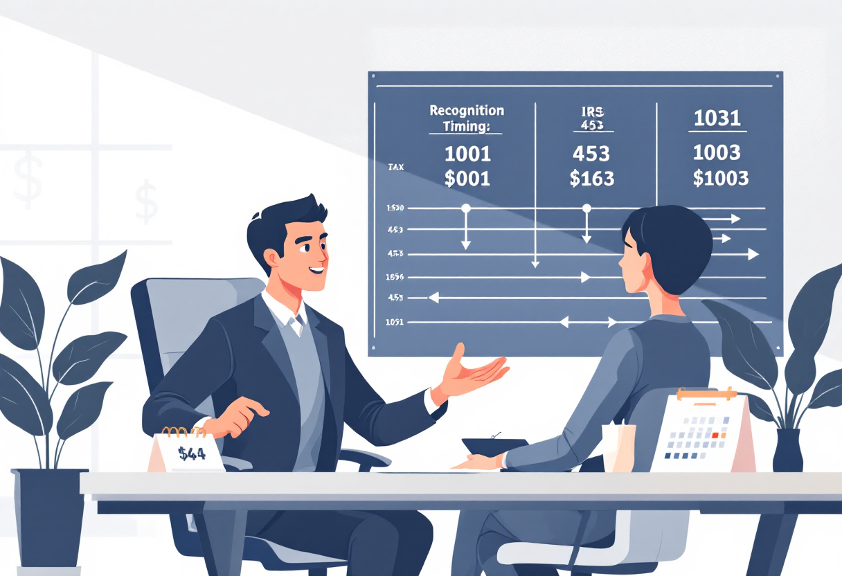 Tax recognition timing of a business sale