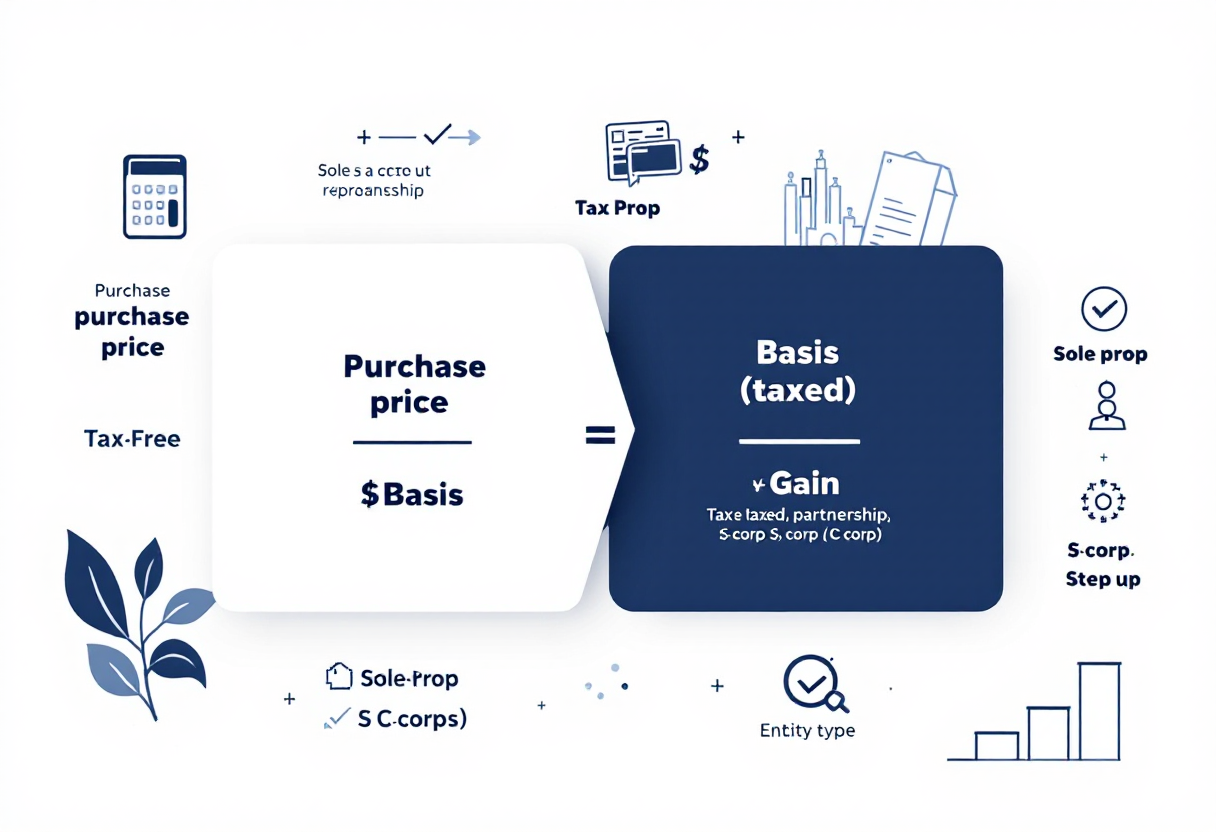 Deducting basis when selling a business