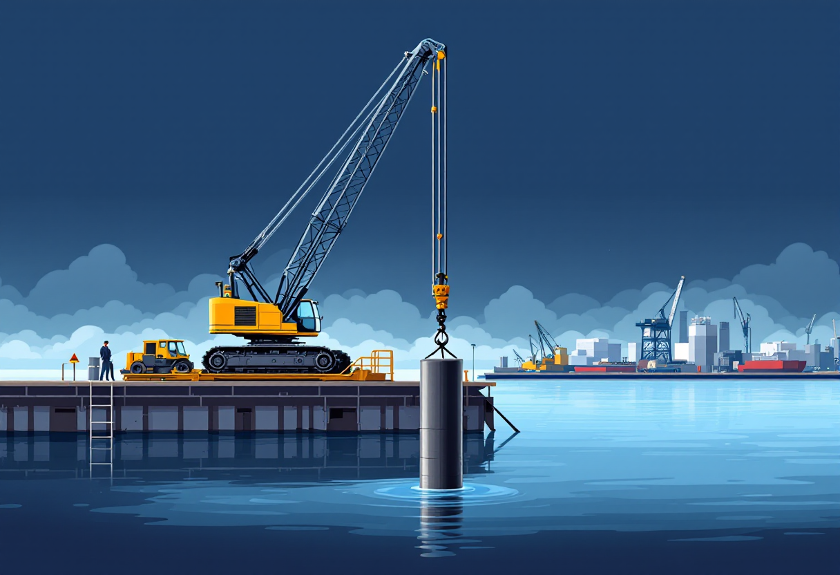 Pile driving in Wisconsin: H-pile, pipe pile, sheet pile, drilled shaft, bridge and marine