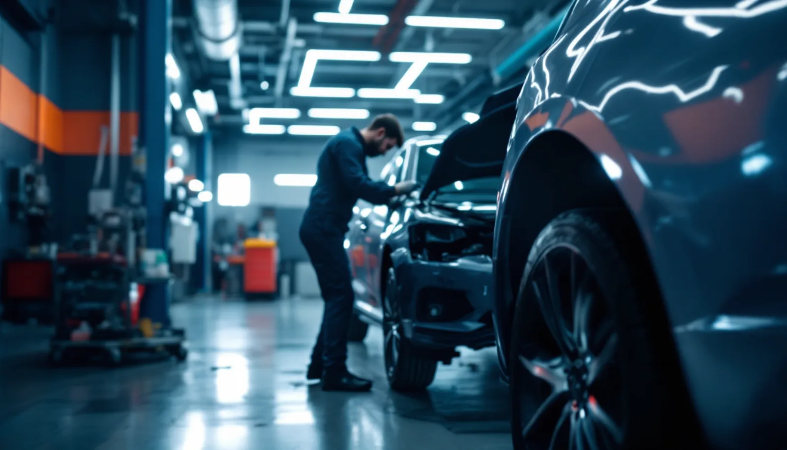 ADAS calibration target setup in a collision shop