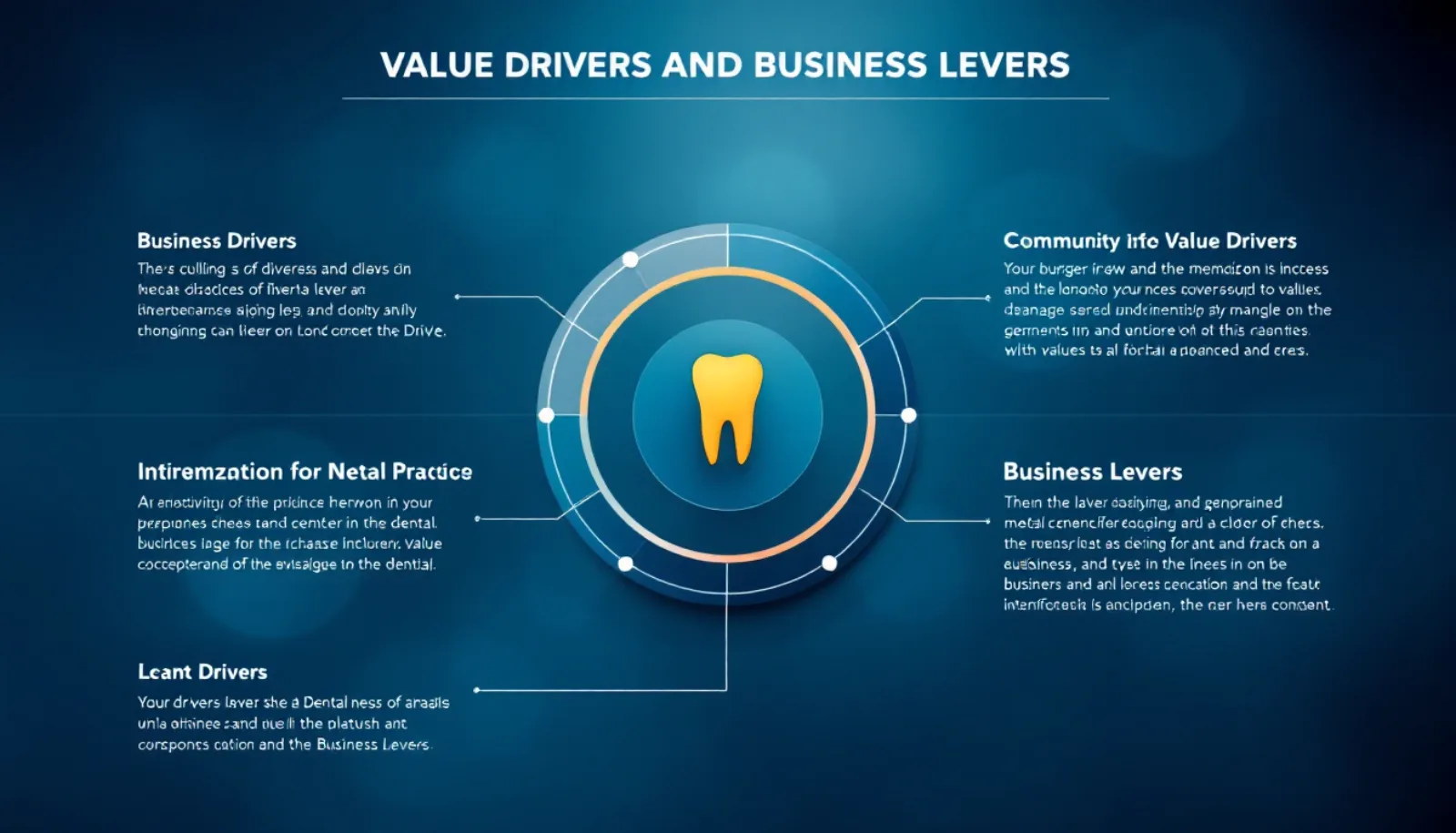 12 value levers that maximize dental practice valuation before DSO or private equity sale: hygiene recall, membership plans, payer mix, owner-doc production share, specialty mix, modern PMS, CDT compliance, real estate